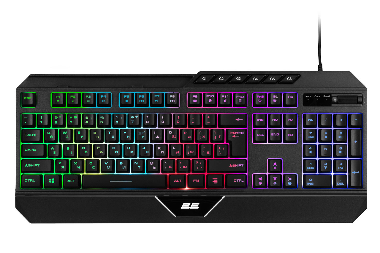 Геймерська клавіатура провідна 2E Gaming KG315 KG315 RGB USB Ukr чорна