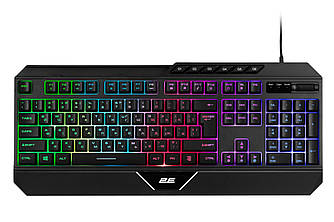 Геймерська клавіатура провідна 2E Gaming KG315 KG315 RGB USB Ukr чорна