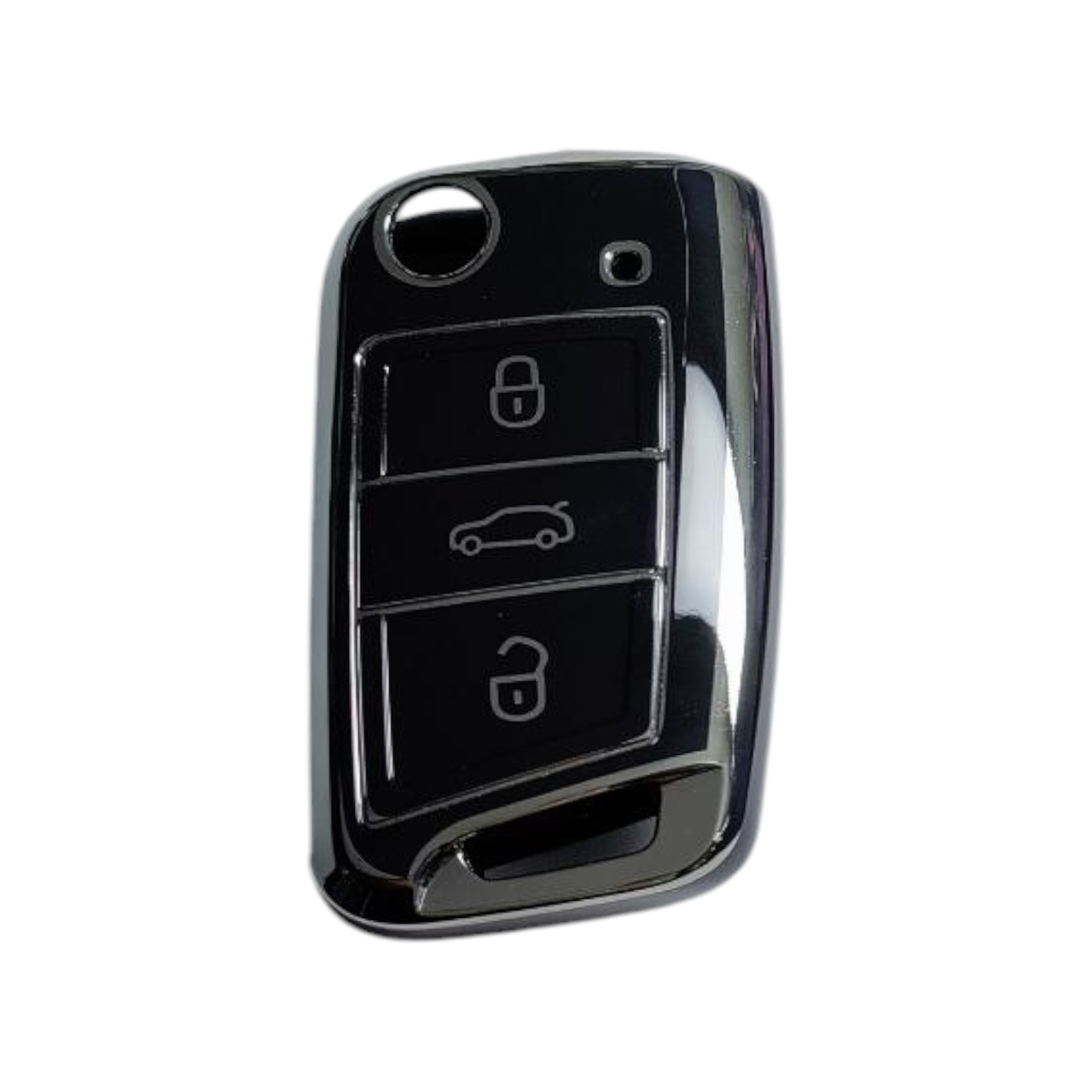 Чохол для ключа Skoda, глянець хром, фото 1