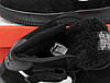 Чоловічі зимові кросівки Nike Air Force Winter Total Black High Найк Аір Форс чорні з білим замшеві з хутром високі, фото 6