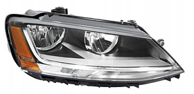 Фара права Volkswagen Jetta 4 14-18 TYC мех., LED, +DRL