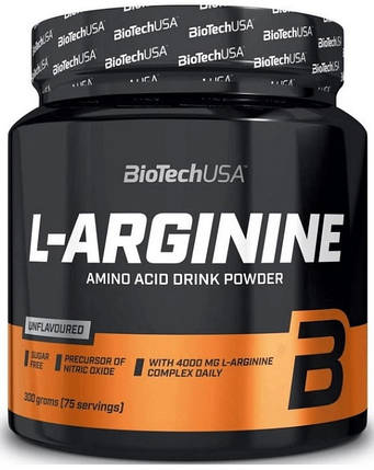 Аргінін BioTech L-Arginine 300 грам Без смаку, фото 1