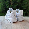Жіночі зимові кросівки Nike Air Jordan 4 All White Fur Winter Найк Джордан 4 білі шкіра хутро овчина, фото 9