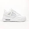 Жіночі зимові кросівки Nike Air Jordan 4 All White Fur Winter Найк Джордан 4 білі шкіра хутро овчина, фото 10