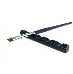 Підставка під пензлі тонка довга пластикова/чорна