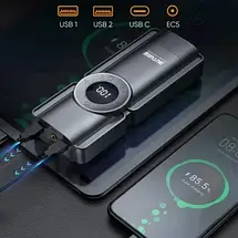 Бустер автомобільний Buture 2500A Пусковий пристірй Стартер акумуляторний 20000 мАг з компресором, фото 5