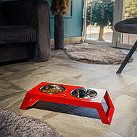 Столик з мисками для собак та кішок