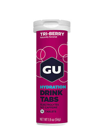 Ізотонічні таблетки GU Energy Tri-Berry, 12 шт в тубі, фото 1