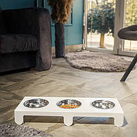 Столик з мисками для собак та кішок