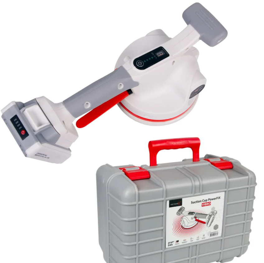 Вакуумна присоска Mechanik PowerFIX Vibro, біла гума, 6 режимів до 6000 об/хв