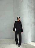 Трикотажний костюм жіночий кофта та штани оверсайз 42-46, фото 2