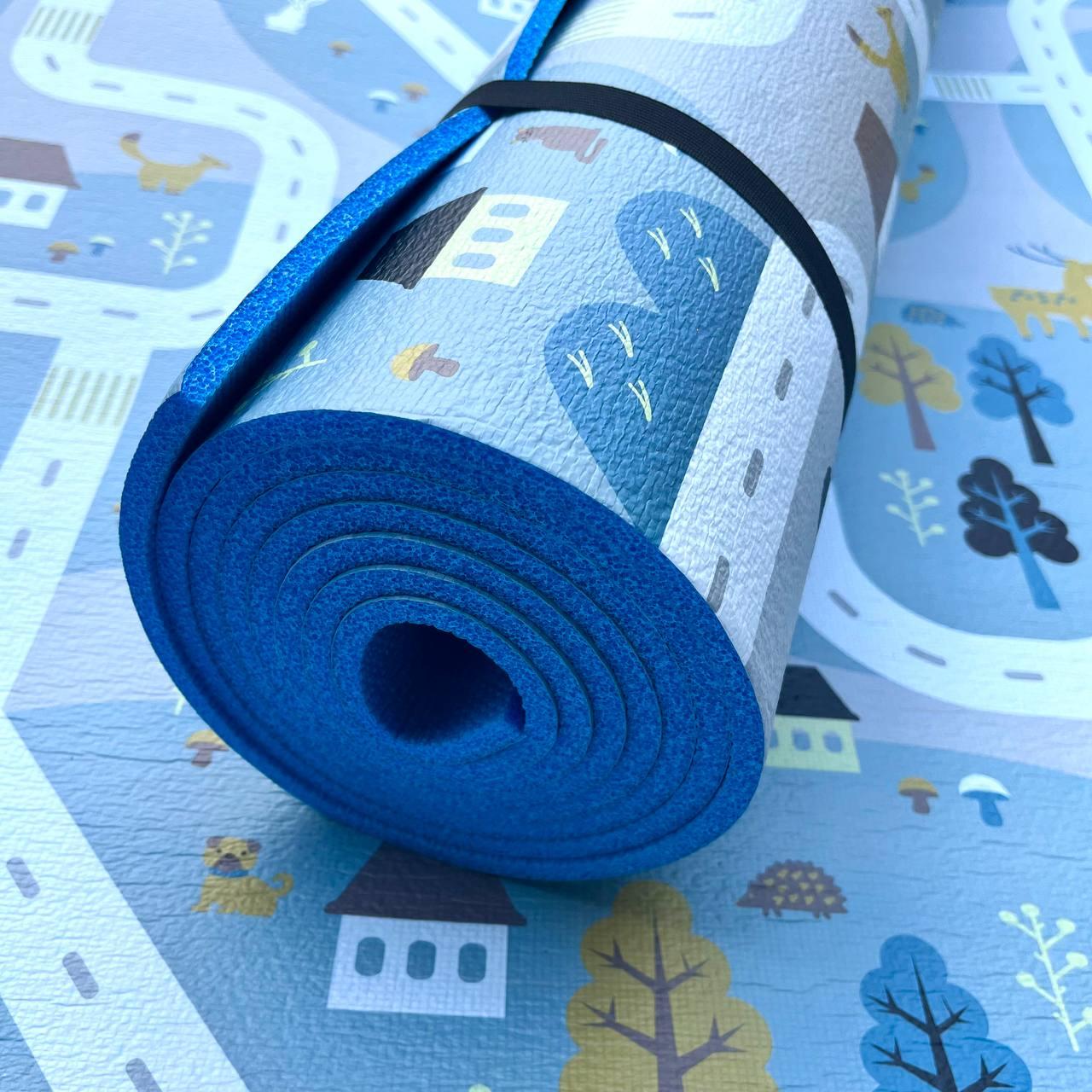 Дитячий килимок 2000х1200х8мм, «Лісове містечко», теплоізоляційний, ігровий, розвиваючий килимок