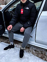 Чоловіча зимова куртка на пуху чорна The North Face 700 / пуховик чорного кольору, фото 5