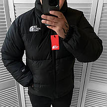 Чоловіча зимова куртка на пуху чорна The North Face 700 / пуховик чорного кольору, фото 2