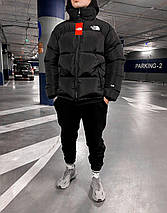 Чоловіча зимова куртка на пуху чорна The North Face 700 / пуховик чорного кольору, фото 4