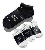 Шкарпетки низькі Nike Everyday Lightweight SX7678-100/SX7678-010 короткі білі чорні