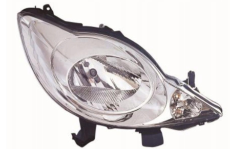 Фара права Peugeot 107 05-12 TYC ел.,-кор.,H4/PY21W/W5W, фото 1