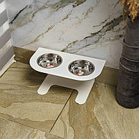 Столик з мисками для собак та кішок