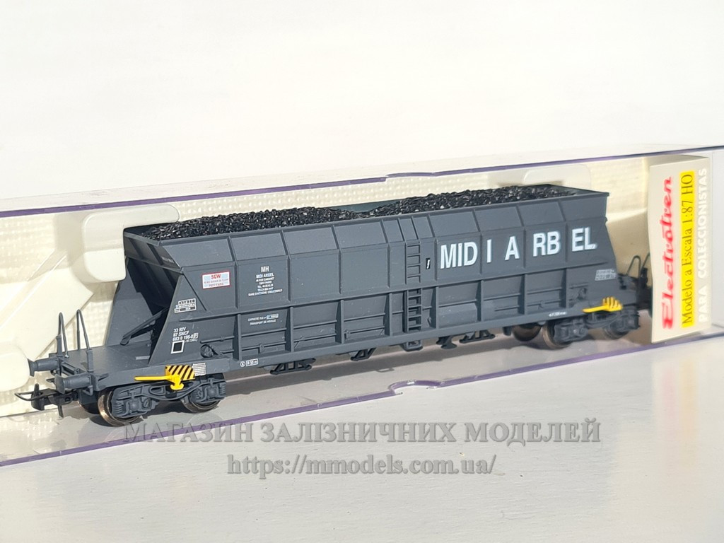 Модель вагона 4х основного вагона для перевезення сипучих вантажів EF60 SNCF, масштаб 1:87, H0 Electrotren