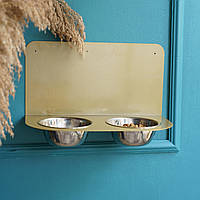 Столик з мисками для собак та кішок