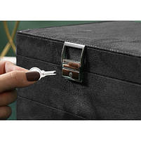 Скринька кейс органайзер для прикрас біжутерії Чорна, фото 8