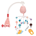 Музичний мобіль карусель RT 668-13 мелодії, брязкальця, прорізувачі рожева Сова, фото 3