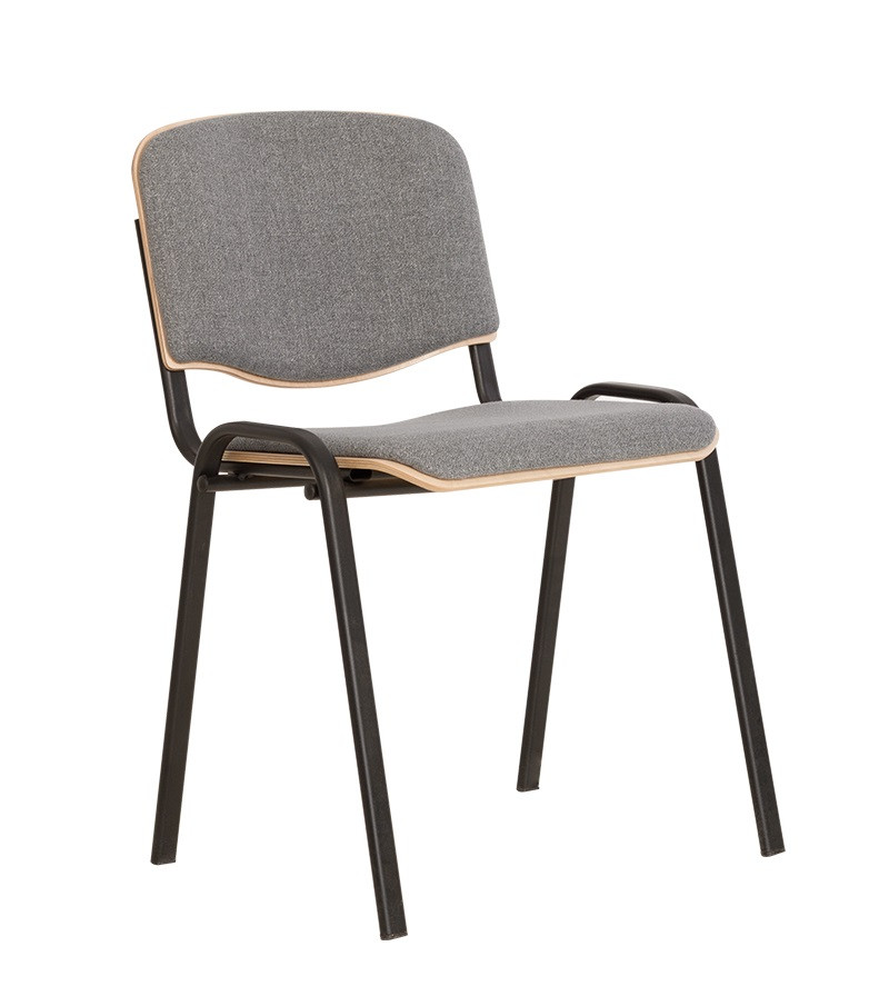 Стілець офісний Iso wood plus black тканина cagliari (Новий Стиль ТМ)