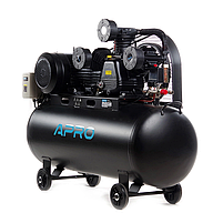 Компресор трьохциліндровий пасовий OFBD-200X 8Бар 7.5кВт 1050л/хв 200л 380В (2 крана) + Олива 1л APRO, фото 3