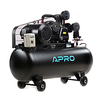 Компресор трьохциліндровий пасовий OFBD-200X 8Бар 7.5кВт 1050л/хв 200л 380В (2 крана) + Олива 1л APRO, фото 4