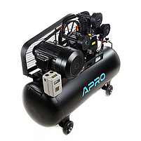 Компресор трьохциліндровий пасовий OFBD-200X 8Бар 7.5кВт 1050л/хв 200л 380В (2 крана) + Олива 1л APRO, фото 5