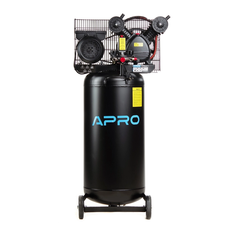 Компресор двоциліндровий пасовий вертикальний OFBD-100V 8Бар 2.2кВт 402л/хв 100л (2 крана) + Олива 0,5л APRO, фото 1