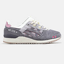 Жіночі Кросівки Asics Gel-Lyte 3 Low Grey Pink / Асікс Гел-Лайт 3 Низькі Сірі з Рожевим, фото 3