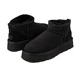 Жіночі уггі на платформі UGG W Classic Ultra Mini Black (Розміри: 37,38,39,40), фото 3
