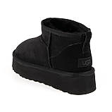 Жіночі уггі на платформі UGG W Classic Ultra Mini Black (Розміри: 37,38,39,40), фото 5