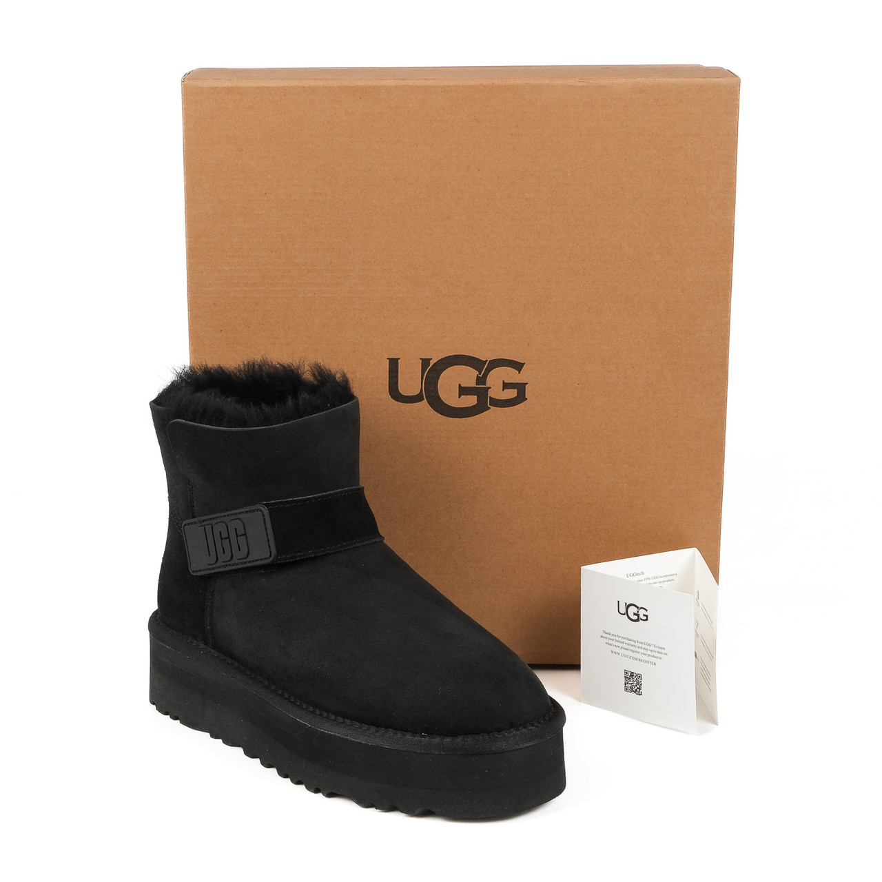 Уггі жіночі на платформі UGG Neumel Platform Black, фото 1