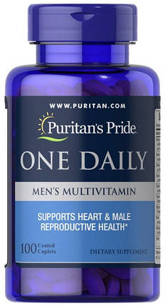 Вітаміни для чоловіків Puritan's Pride One Daily men's Multivitamin 100 таб, фото 1