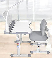 Комплект дитячих меблів Cubby Vivo, Grey (парта-трансформер, крісло, лампа, підставка)