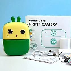 Дитяча фотокамера S6 з фронтальною камерою, функцією друку, підтримкою карти пам'яті та MP3 Зелений 49778