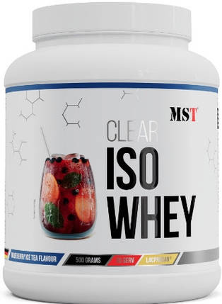 Ізолят сивороткового протеїну MST Clear Iso Whey 500 g холодный чорничний чай, фото 1