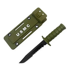 Тичковий ніж Катана USMC A76 з Чохлом 10см Green (7_01230)
