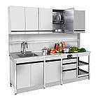 Кухонний модуль 500х700 мм, кухонна тумба 3 ящики, модульна кухня, модуль нейтральний з 3-ма ящиками, металева кухонна тумба, фото 2