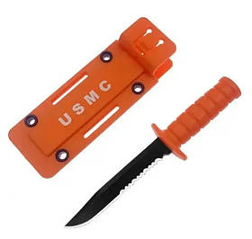 Тичковий ніж Катана USMC A76 з Чохлом 10см Orange (7_01231)