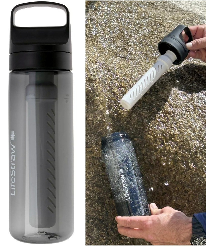 Пляшка для води з фільтром LifeStraw Go Filter Bottle, 650 мл (Nordic Noir)