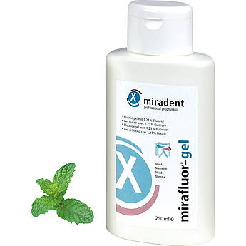Фторгель паста для домашнього застосування Mirafluor-Gel 250 мл.гель для фторування зубів мірадент miradent