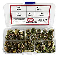 Заклепки з Різьбою M3;М4;M5;M6;M8 Сталеві Набір 100 шт SPEC (SP-364101)