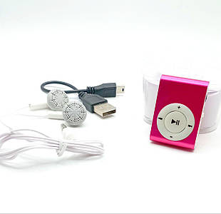 Маленький і зручний MP3 плеєр  рожевий