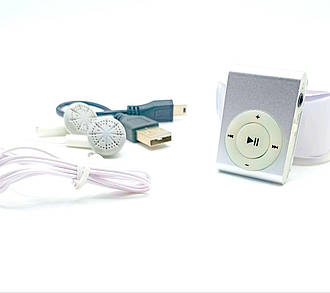 Маленький і зручний MP3 плеєр сріблястий
