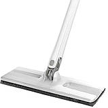 Телескопічна швабра для миття підлоги вікон і стін з мікрофіброю і автоматичним віджимом обертова, фото 6