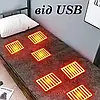 Електроковдра на USB від Power Bank 160*80 см на 3 режими підігрівання Електропростирадло від повербанка з підігрівом, фото 3