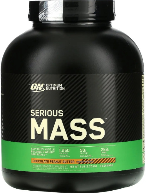 Гейнер Optimum Nutrition Serious Mass 2,7 kg  шоколад та арахісове масло